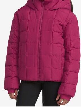 NWT Abercrombie Kids Midweight Puffer Jacket in Magenta Haze. Sz. 11/12